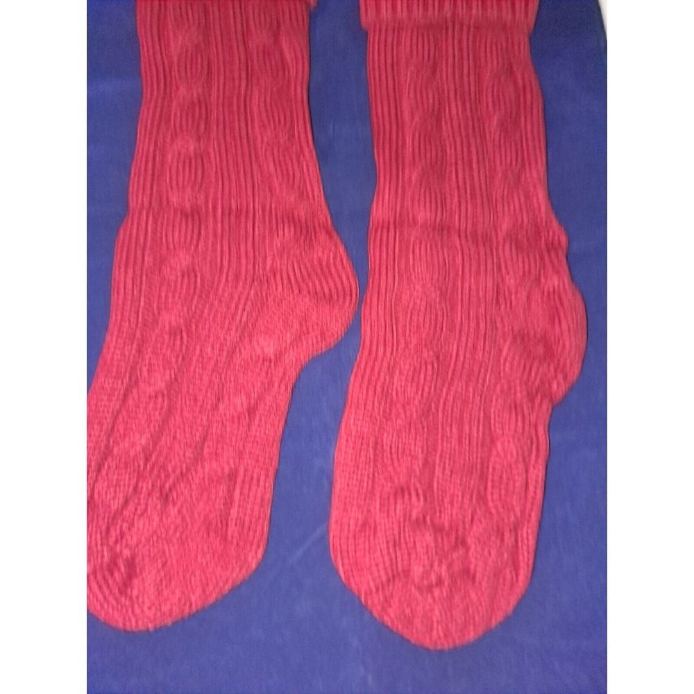 Annak Knit Christmas Stockings Red